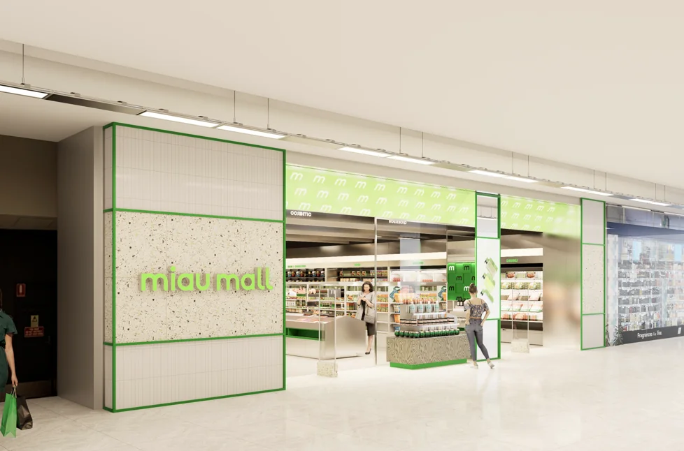 Concept drawing of the MiauMall shopfront planned for Westfield Doncaster
